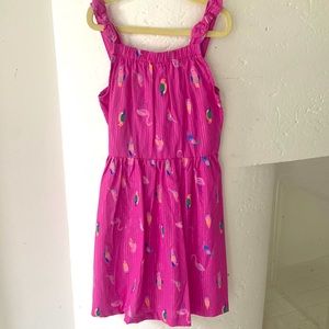 Carter’s Pink Dress with Birds and Flamingos Size 7 Brand New - never worn